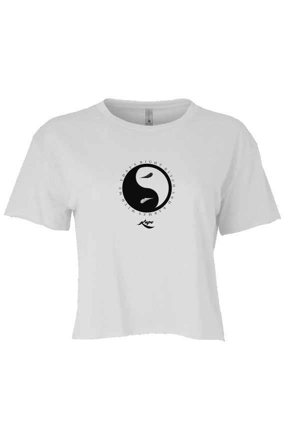 YingYang Karma's with Me Womens white Crop