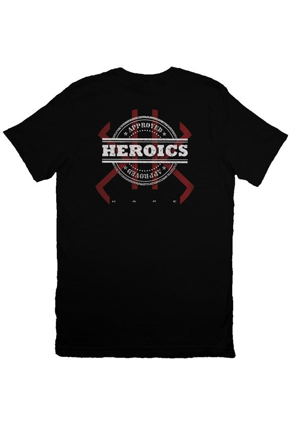Stamp Series Heroics Black Men's T Shirt 