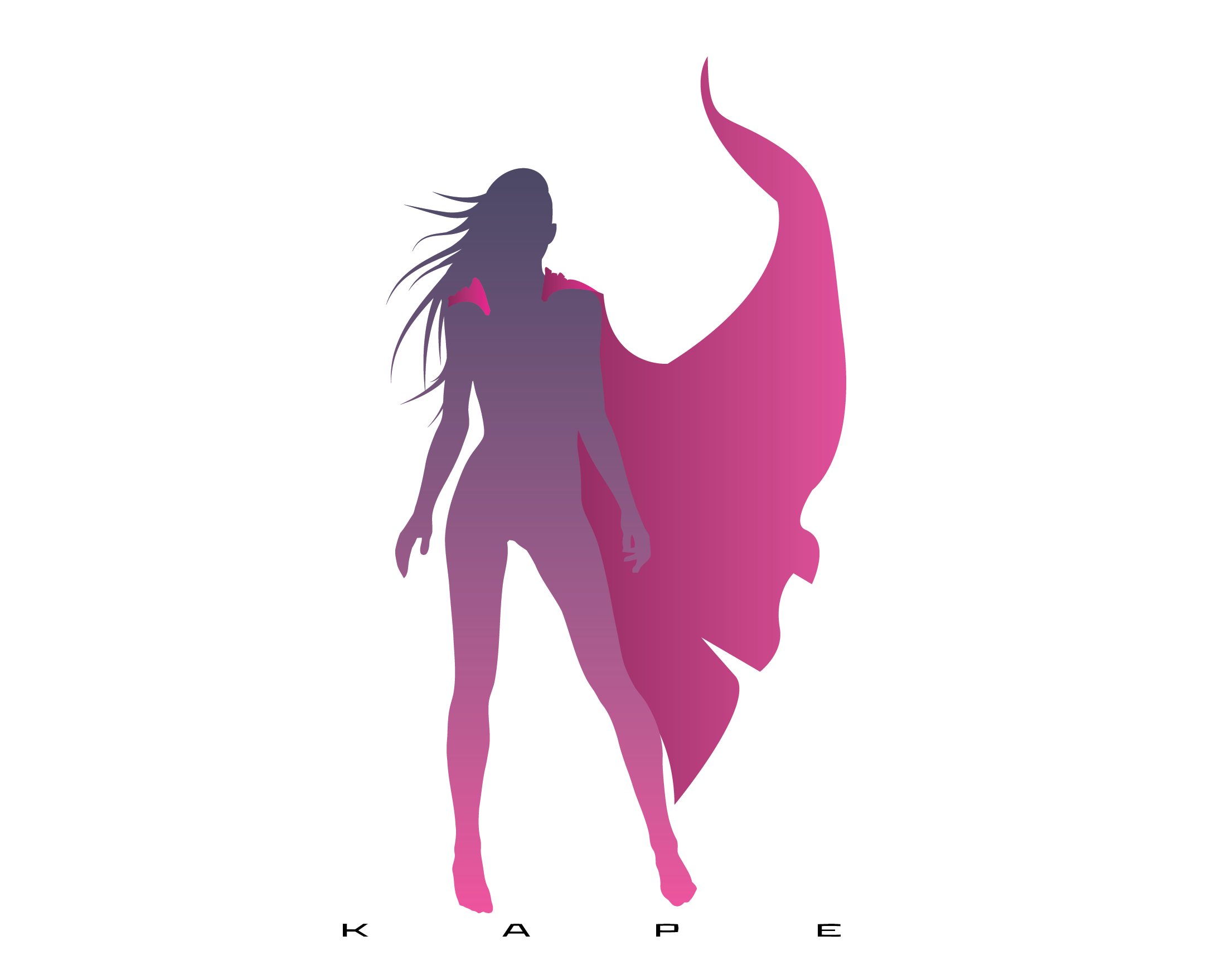 Warrioress Logo Series Pink Gradient Womens White