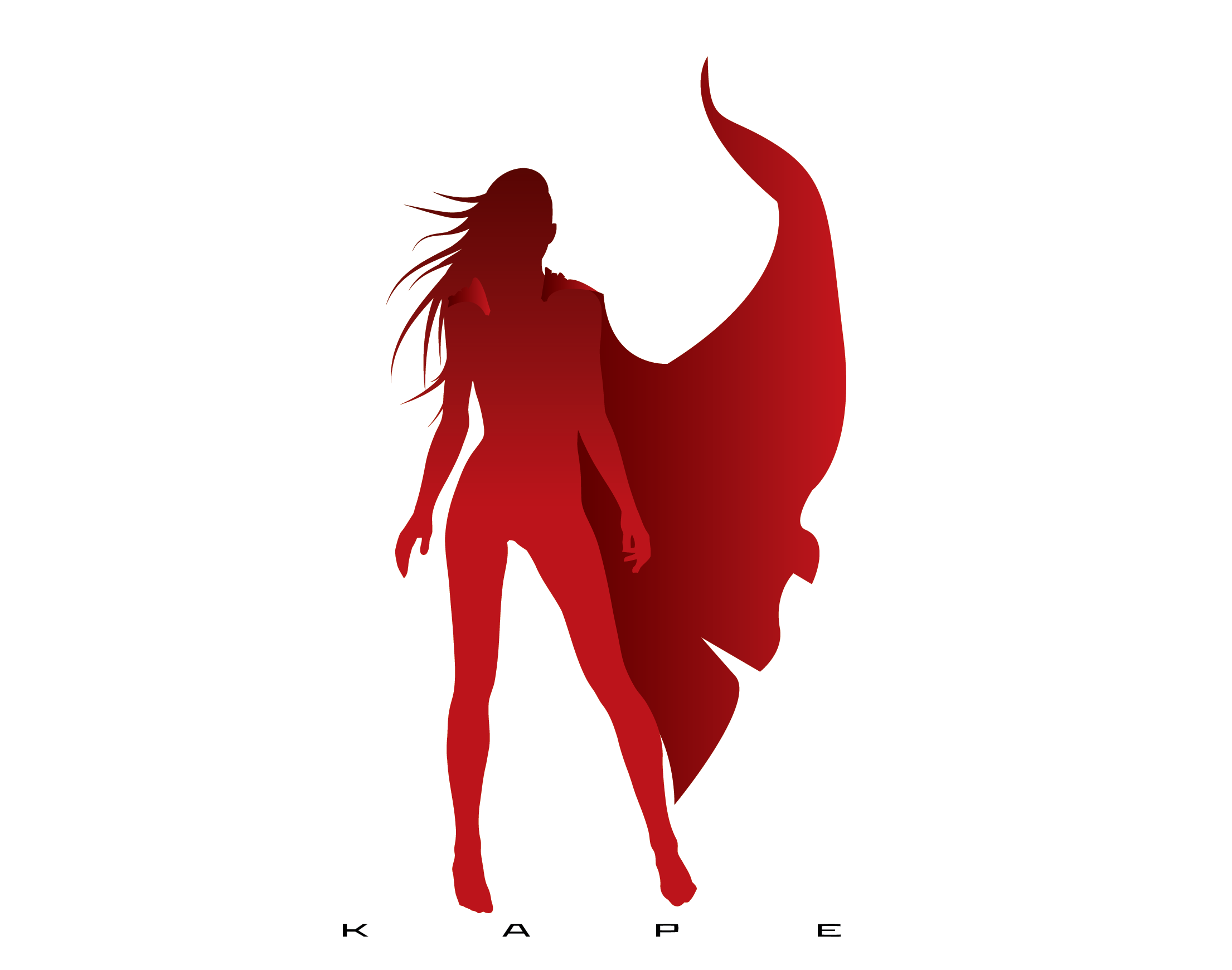 Warrioress Logo Series Red Gradient Womens White C