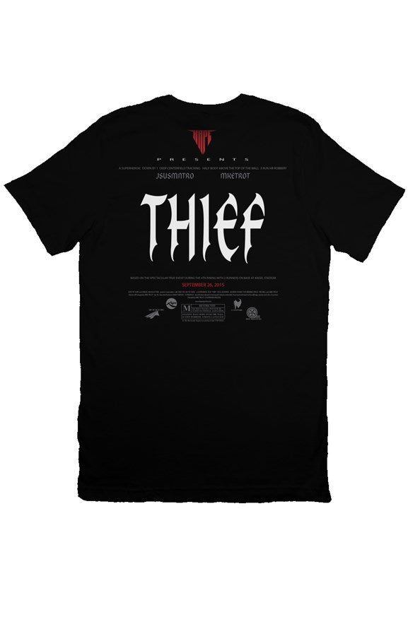 Now Playing Series Thief Mens Black T Shirt